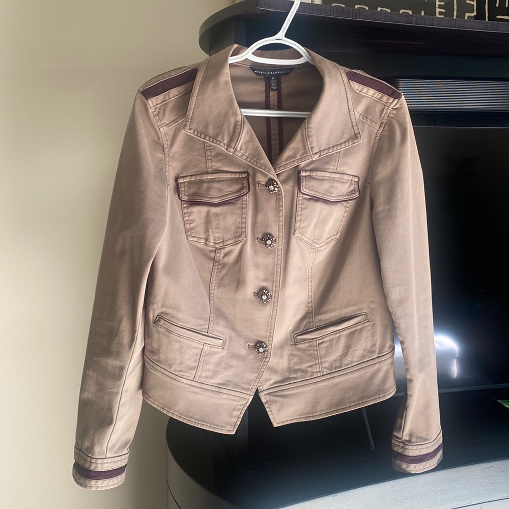 White House Black Market Military Style Jacket